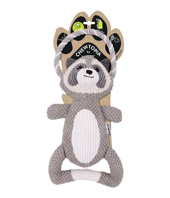 M-PETS Chewtopia Raccoon Dog Toy