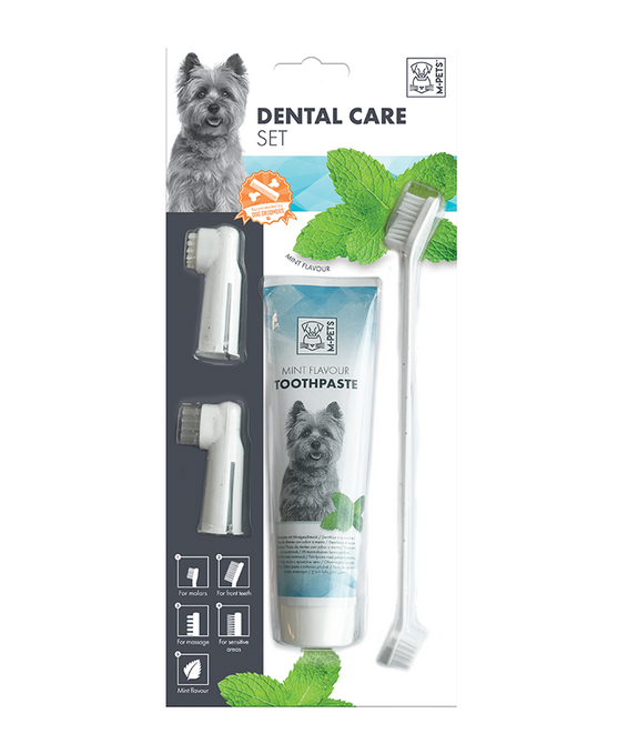 M-PETS Dental Care Set Mint flavor Toothpaste Kit