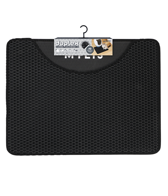 M-PETS Duplex Black Cat Litter Mat 60x45cm