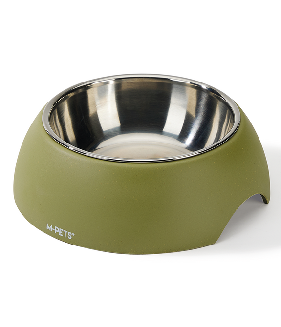 M-PETS Eco Bamboo Bowl Olive M 350ml