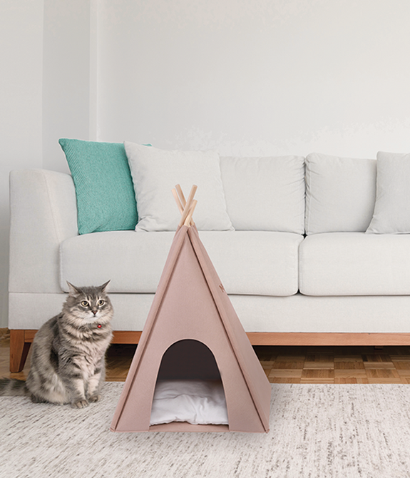 M-PETS Eco Tipi Brown Cat Bed