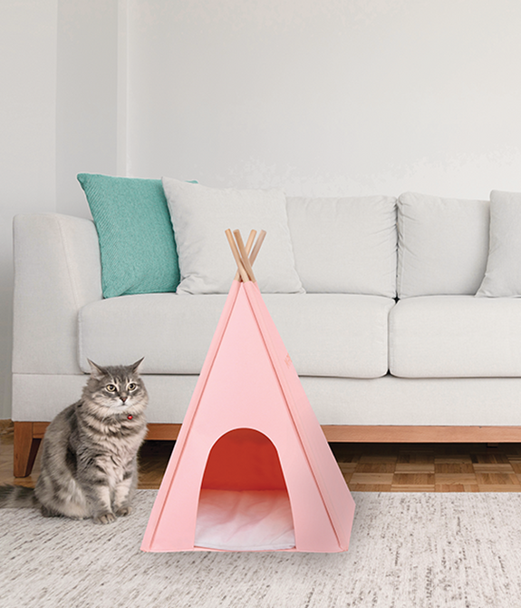 M-PETS Eco Tipi Pink Cat Bed