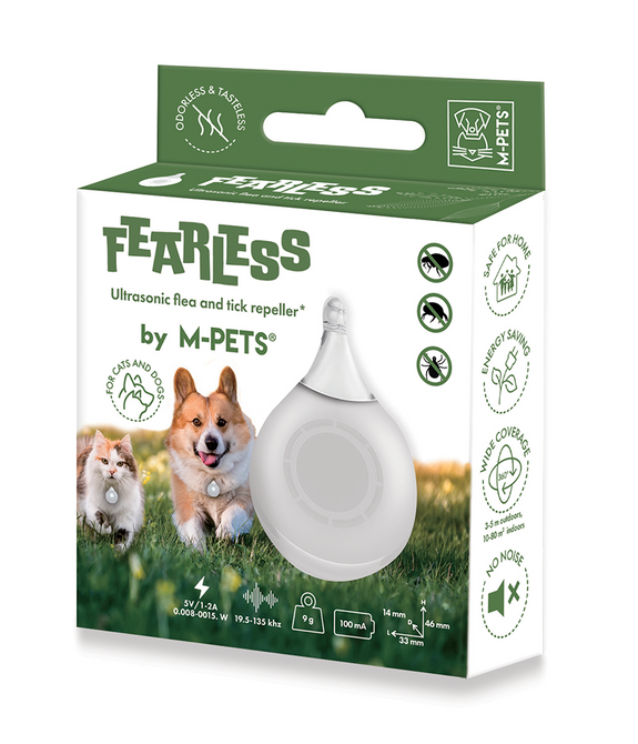 M-PETS Fearless Ultrasonic Tick Repeller White