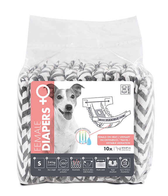 M-PETS Female Dog Diapers S 10 Pack