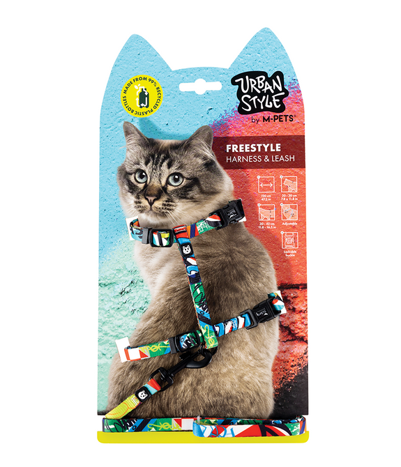 M-PETS Freestyle Cat Eco Set (Harness & Leash)