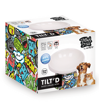 M-PETS Freestyle Tilt’d Raised Ceramic Bowl Mixed Colors 150ml