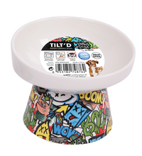 M-PETS Freestyle Tilt’d Raised Ceramic Bowl Mixed Colors 250ml