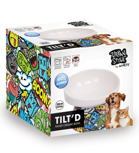 M-PETS Freestyle Tilt’d Raised Ceramic Bowl Mixed Colors 250ml