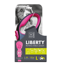 M-PETS Liberty Dog Retractable Leash Pink L