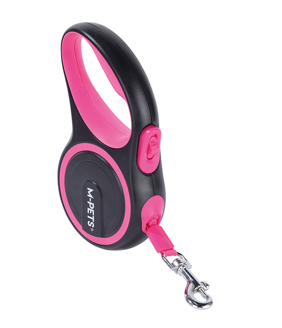 M-PETS Liberty Dog Retractable Leash Pink L