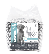 M-PETS Male Dog Diapers M 12 Pack