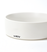 M-PETS OPERA Ceramic Bowls with Bamboo Stand White 2x350ml