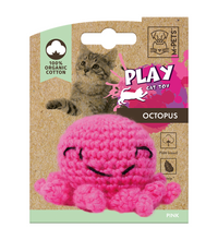 M-PETS Octopus Organic Cotton Cat Toy Pink