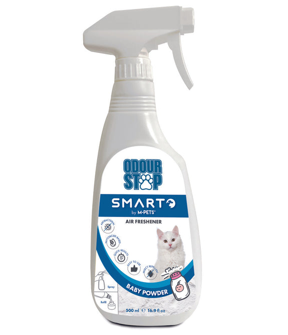 M-PETS Odour Stop Air Freshener Spray Baby Powder 500ml