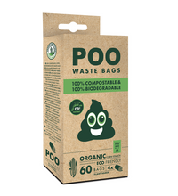 M-PETS Poo Eco Friendly Waste Bags 100% Compostable 100% Biodegradable Unscented 60 pcs