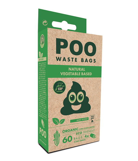 M-PETS Poo Eco Friendly Waste Bags Mint Scented 60 pcs