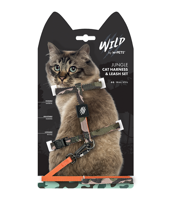 M-PETS Wild Jungle Cat Set (Harness & Leash)