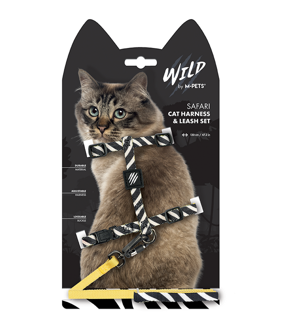 M-PETS Wild Safari Cat Set (Harness & Leash)