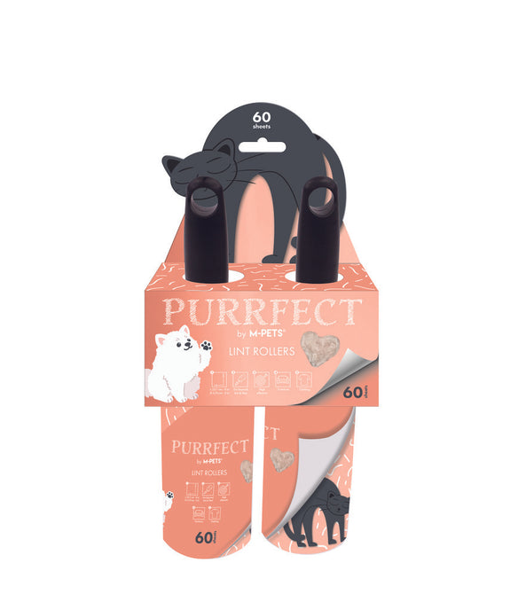 M-PETS Purrfect Lint Rollers Pink 60 Sheets