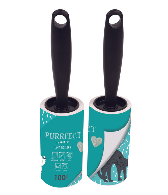 M-PETS Purrfect Lint Rollers Green 100 Sheets