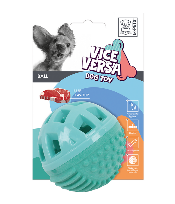 M-PETS Vice Versa Ball S Beef Flavor Dog Toy