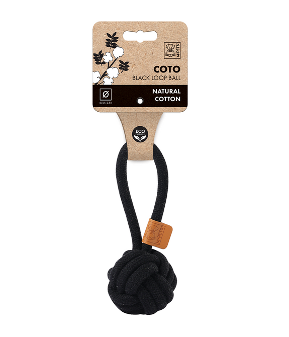 M-PETS Coto Black Loop Ball S Eco Friendly Dog Toy