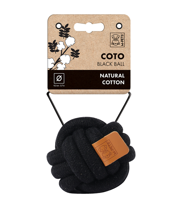 M-PETS Coto Black Ball M Eco Friendly Dog Toy