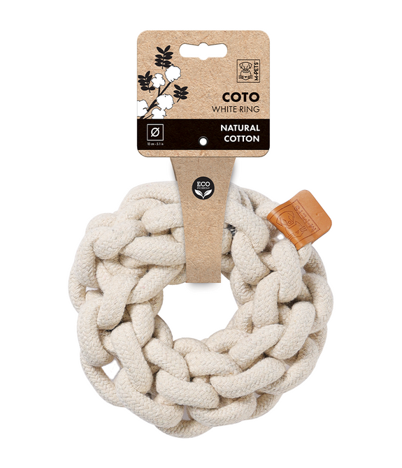 M-PETS Coto White Ring S Eco Friendly Dog Toy