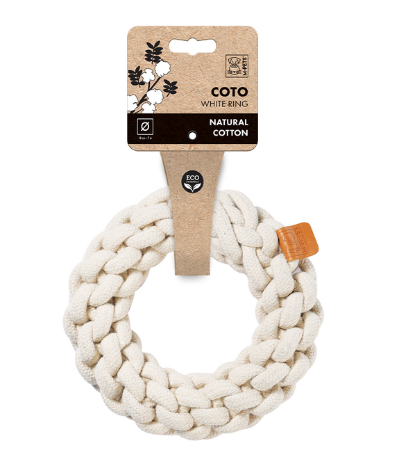 M-PETS Coto White Ring L Eco Friendly Dog Toy