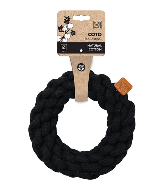 M-PETS Coto Black Ring L Eco Friendly Dog Toy