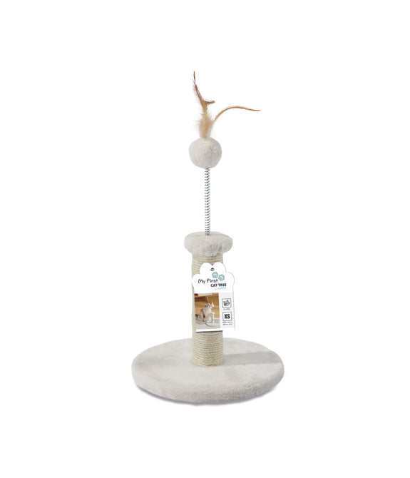 M-PETS My First Cat Tree Feather White