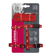 M-PETS Catogo Cat Harness & Leash Set Red