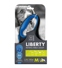 M-PETS Liberty Dog Retractable Leash Blue M