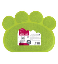 M-PETS Paw Cat Litter Mat Green