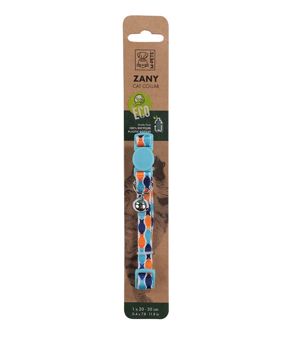 M-PETS Zany Cat Eco Collar Blue & Orange Fish