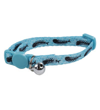 M-PETS Zany Cat Eco Collar Light Blue Fish Bone