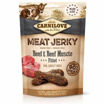 carnilove-jerky-snack-beef-beef-muscle-fillet-100g-and-fofos-cute-cactus-treat-dispensing-dog-toy -1