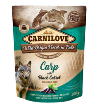 carnilove-carp-with-black-carrot-for-adult-dogs-wet-food-pouches-12x300g -1