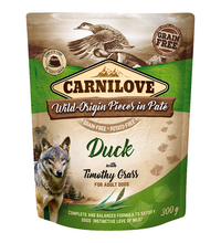 carnilove-duck-with-timothy-grass-for-adult-dogs-wet-food-pouches-12x300g -1