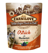 carnilove-ostrich-with-blackberries-for-adult-dogs-wet-food-pouches-12x300g -1