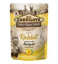 carnilove-rabbit-enriched-with-marigold-for-kittens-wet-food-pouches-24x85g -1