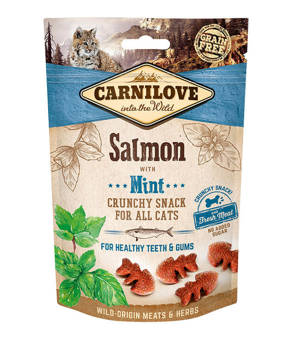 Carnilove Salmon with Mint Crunchy Snack for Cats 50g