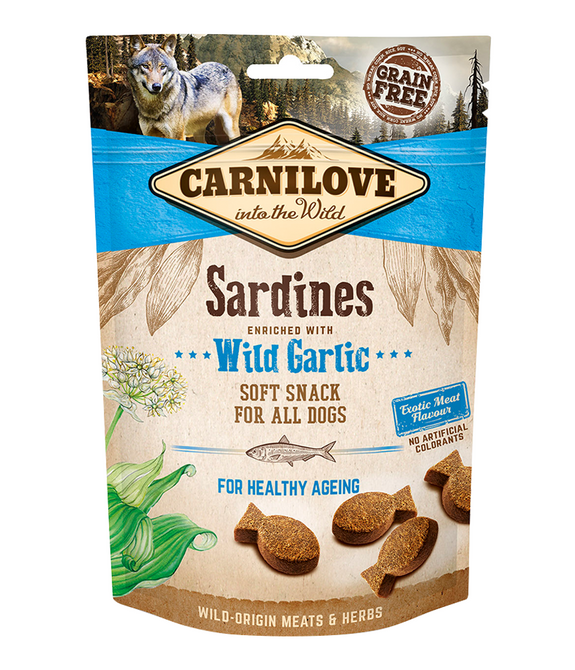 carnilove-sardines-enriched-with-wild-garlic-soft-snack-for-dogs-200g -1