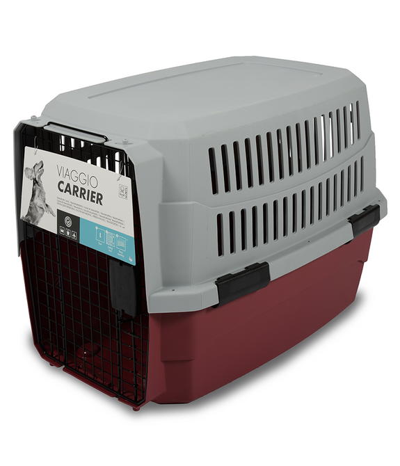 M-PETS Viaggio Carrier L (L81,3 x W56 x H58,5cm) Red/Grey