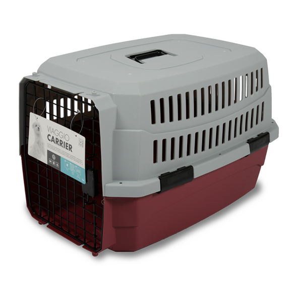 M-PETS Viaggio Carrier M (L68 x W47,6 x H42cm) Red/Grey