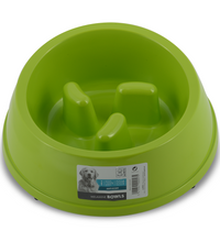 M-PETS Melamine High Back Slow Down Bowl Green 1400ml