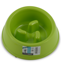 M-PETS Melamine High Back Slow Down Bowl Green 450ml