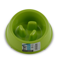 M-PETS Melamine High Back Slow Down Bowl Green 250ml