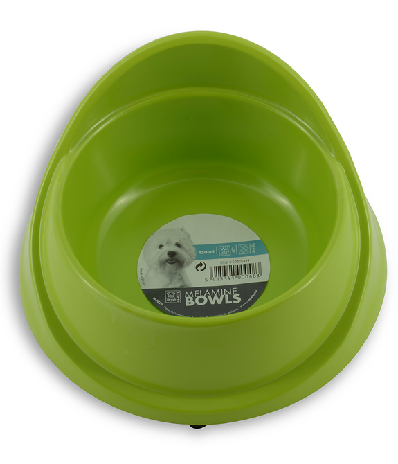 M-PETS Melamine Single Fashion Bowl Green 450ml