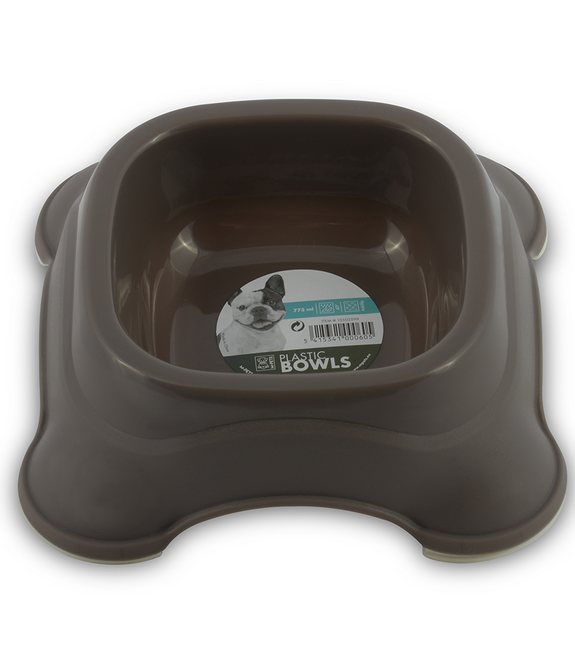 M-PETS Plastic Single Bowl Grey 775ml